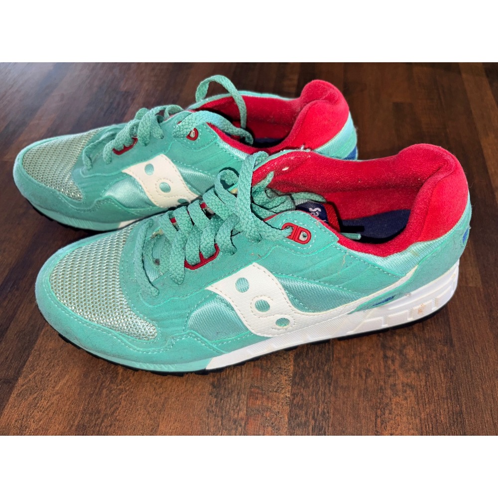 Saucony Shadow‎ 5000 Womens Mint Green Red Running Shoes S60033-65 Size 8.5 READ - Picture 4 of 7